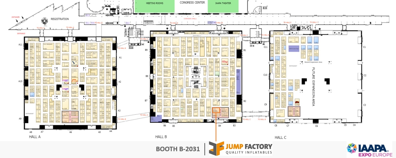 Floorplan IAAPA Expo Vienna Mailchimp Jump Factory